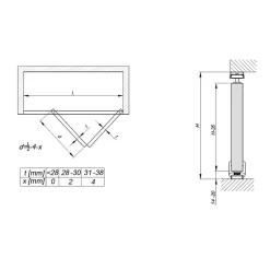 Système coulissant pliant SLID'UP 200 pour porte de placard 2 panneaux - rail 908 mm - 14 kg