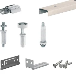 Système coulissant pliant SLID'UP 200 pour porte de placard 2 panneaux - rail 908 mm - 14 kg
