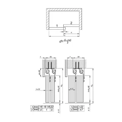 Système coulissant SLID'UP 110 pour 2 portes de placard - rail 1,5 m - 45 kg