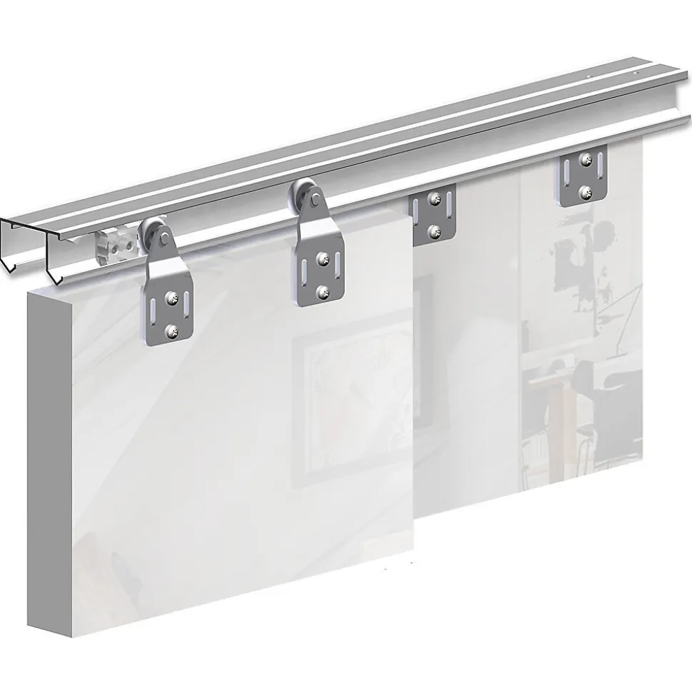 Système coulissant SLID'UP 110 pour 2 portes de placard - rail 1,5 m - 45 kg