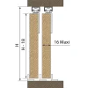 Système coulissant SLID'UP 1900 pour 2 portes de placard - rail 1,5 m aluminium - 6 kg