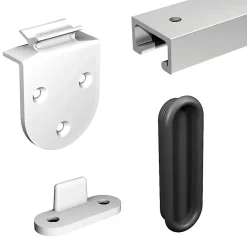 Système coulissant SLID'UP 1900 pour 2 portes de placard - rail 1,5 m aluminium - 6 kg