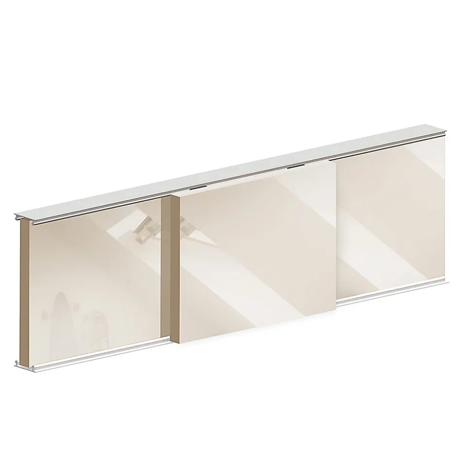 Système coulissant SLID'UP 130 pour 2 ou 3 portes de placard - rail 1,94 m - 70 kg