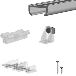Système coulissant SLID'UP 100 pour 2 portes de placard - rail 1,8 m - 9 kg