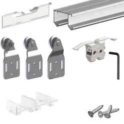 Système coulissant SLID'UP 110 pour 2 ou 3 portes de placard - rail 1,94 m - 45 kg