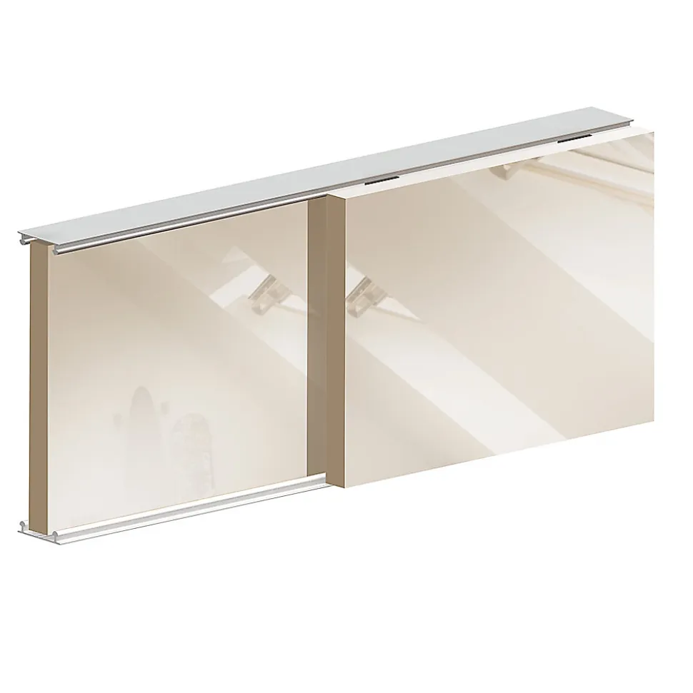 Système coulissant SLID'UP 130 pour 2 portes de placard - rail 1,5 m - 70 kg