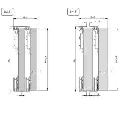 Système coulissant SLID'UP 130 pour 2 portes de placard - rail 1,5 m - 70 kg