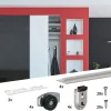 Système coulissant SLID'UP 130 pour 2 portes de placard - rail 1,2 m - 70 kg