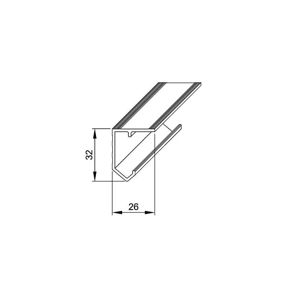 Système coulissant SLID'UP 120 pour 1 porte de placard - rail 1,5 m - 45 kg