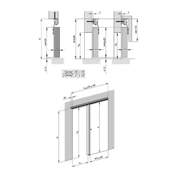 Système coulissant SLID'UP 120 pour 1 porte de placard - rail 1,5 m - 45 kg