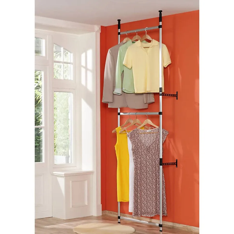 Système de garde robe télescopique avec barres Aluminium