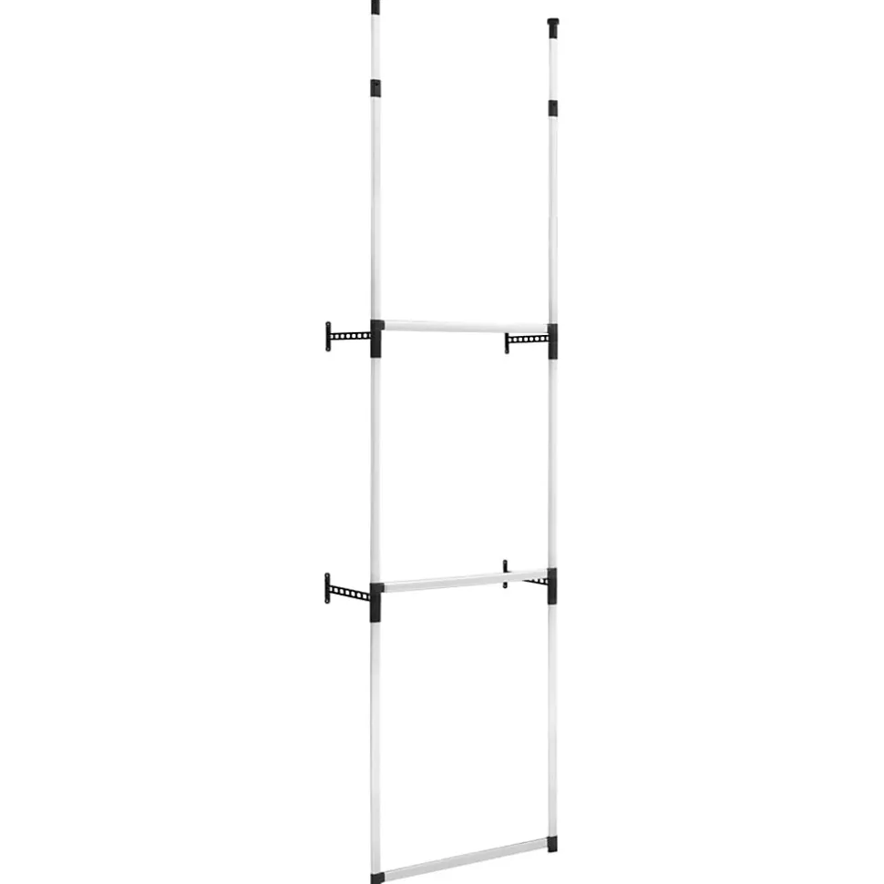Système de garde-robe télescopique avec barres Aluminium vidaXL
