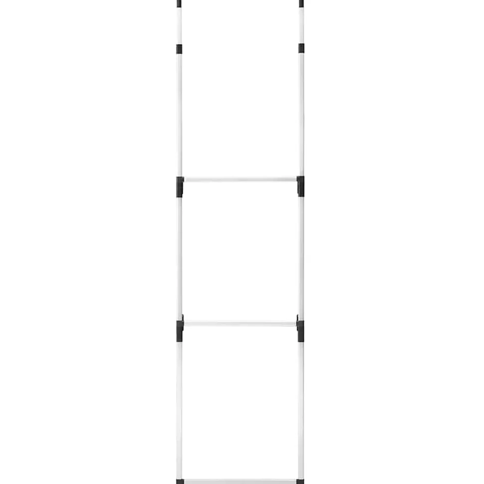 Système de garde-robe télescopique avec barres Aluminium vidaXL
