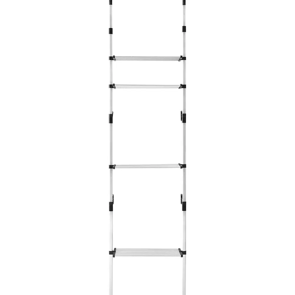 Système de garde-robe télescopique avec étagères Aluminium vidaXL