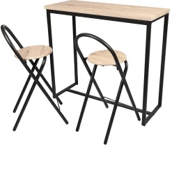 Table à manger murale avec 2 chaises collection DARYL Dimensions 100x40x90 cm