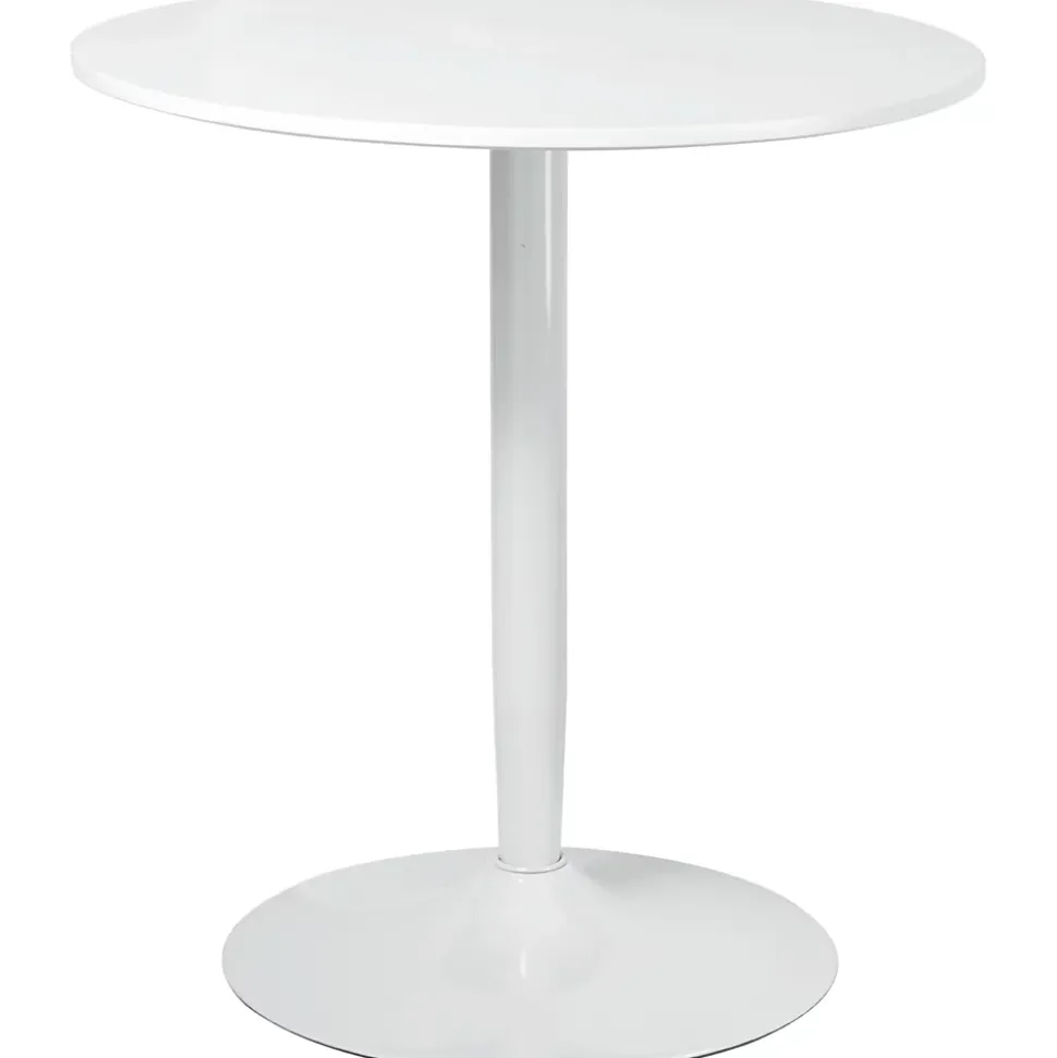 Table à manger ronde 70x75 cm pour 2 personnes avec pied en acier