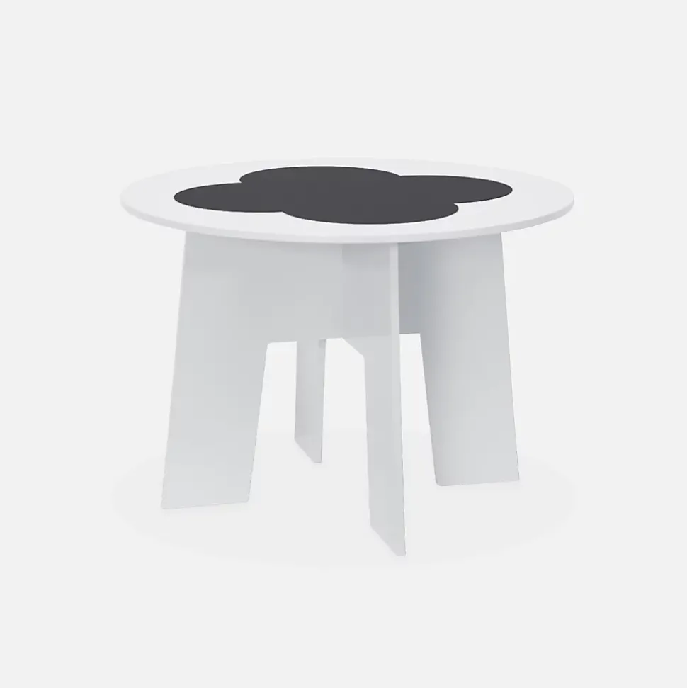 Table avec ardoise et 4 chaises avec rangement pour enfant