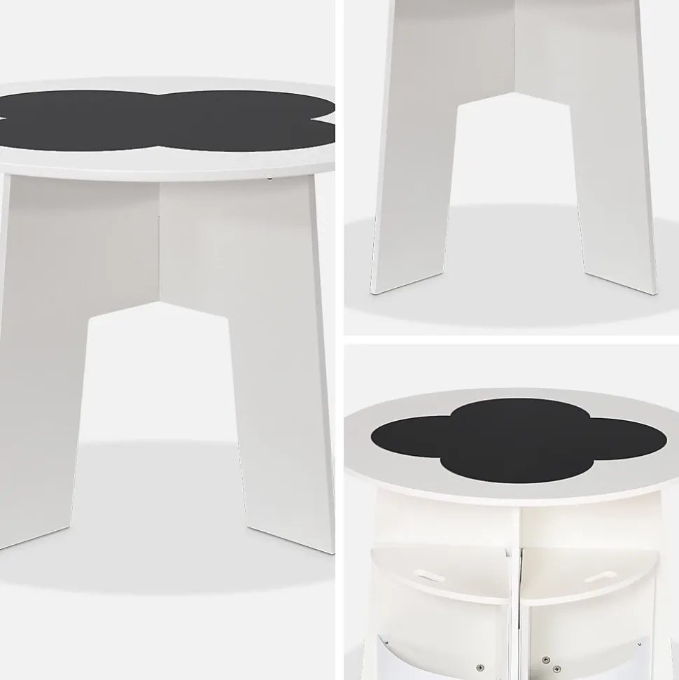 Table avec ardoise et 4 chaises avec rangement pour enfant