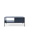 Table basse, bleu marine, 103,5 x 46,2 x 68 cm, pieds noires