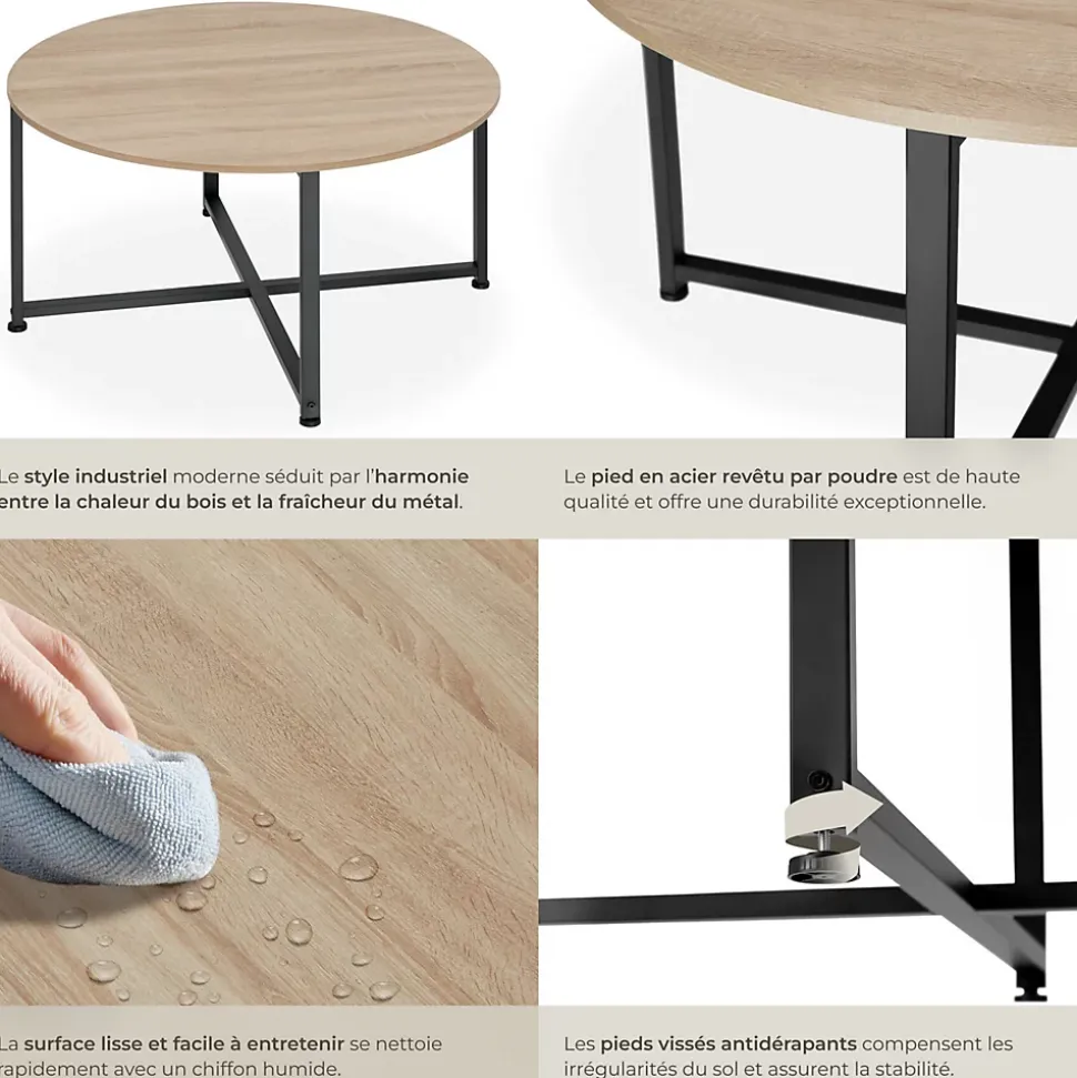 Table basse salon Style industriel