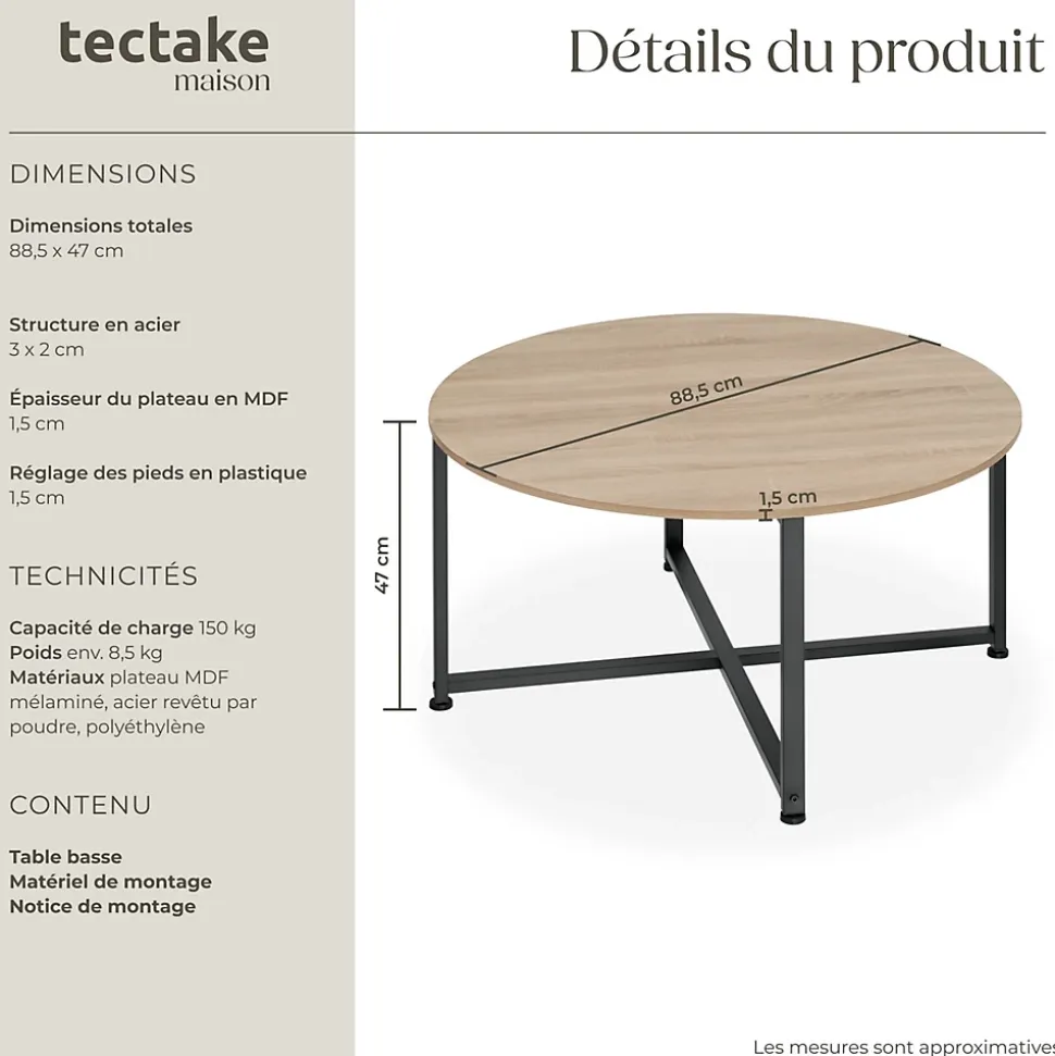 Table basse salon Style industriel