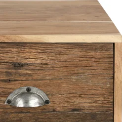 Table basse tv taipei WOMO-DESIGN 110x50 cm bois massif d'acacia pieds en métal espace de rangement
