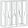 Table console argenté 70x30x70 cm acier inoxydable et verre vidaXL