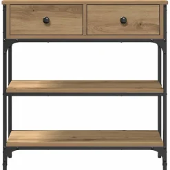 Table console avec tiroir Chêne artisanal 72,5 x 25 x 75 cm vidaXL