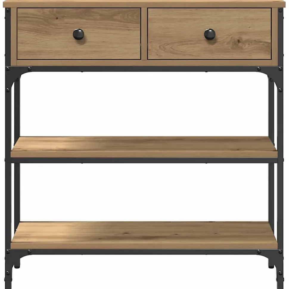 Table console avec tiroir Chêne artisanal 72,5 x 25 x 75 cm vidaXL