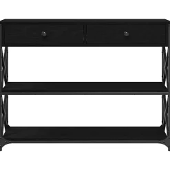 Table Console avec tiroir Chêne noir 100 x 28 x 75 cm vidaXL