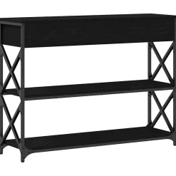 Table Console avec tiroir Chêne noir 100 x 28 x 75 cm vidaXL