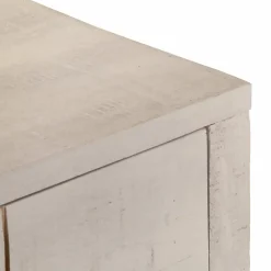 Table console blanc 110x35x75 cm bois de manguier solide vidaXL