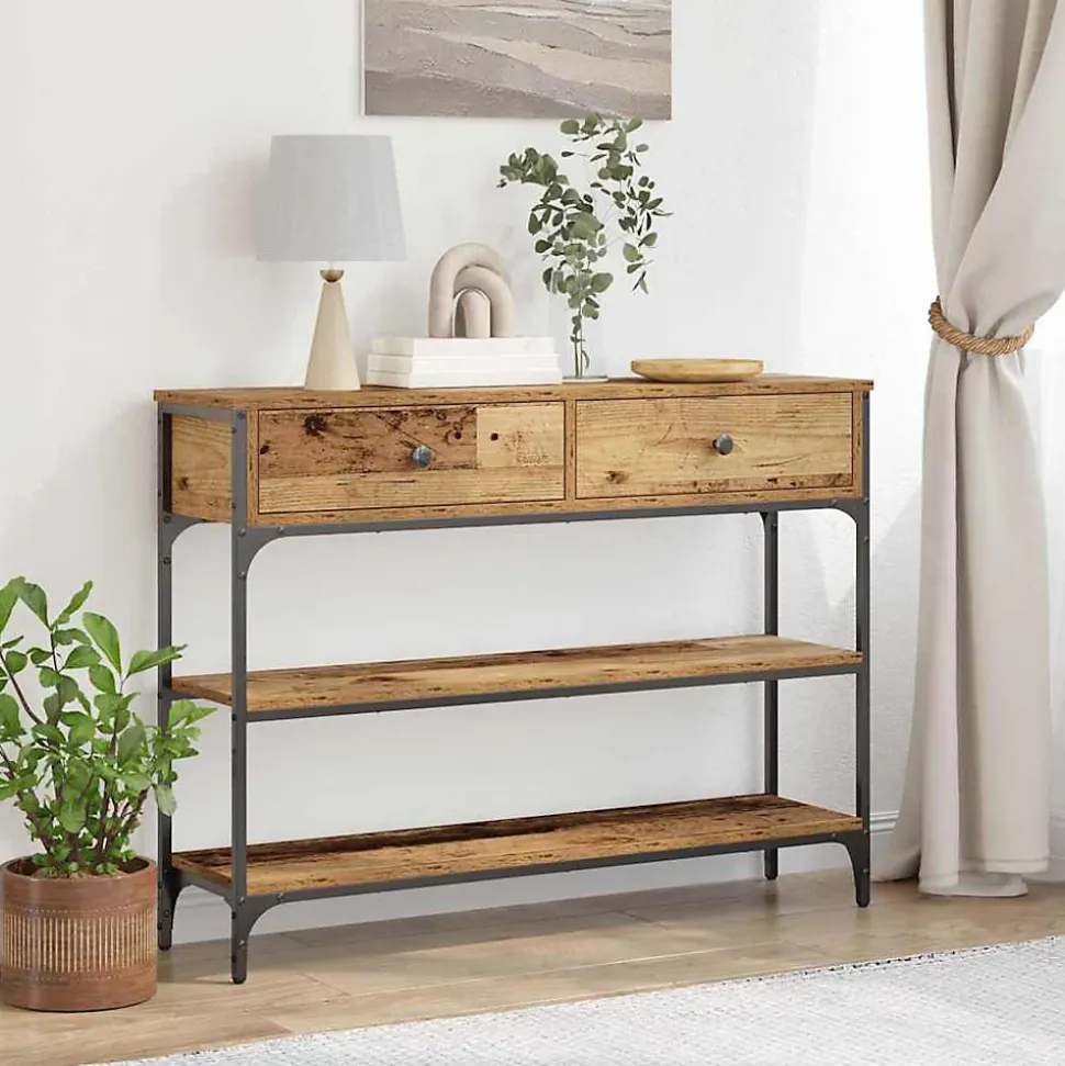 Table console Bois ancien 72,5 x 25 x 75 cm Bois d'ingénierie vidaXL