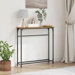 Table console Bois ancien 75 x 19,5 x 75 cm Bois d'ingénierie vidaXL