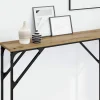 Table console chêne artisanal 180 x 23 x 75 cm vidaXL