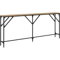 Table console chêne artisanal 180 x 23 x 75 cm vidaXL
