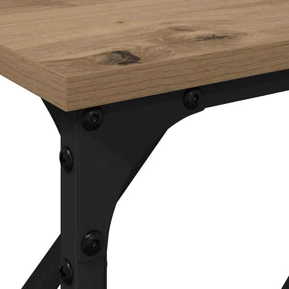 Table console chêne artisanal 180 x 23 x 75 cm vidaXL