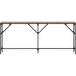 Table console chêne artisanal 180 x 23 x 75 cm vidaXL