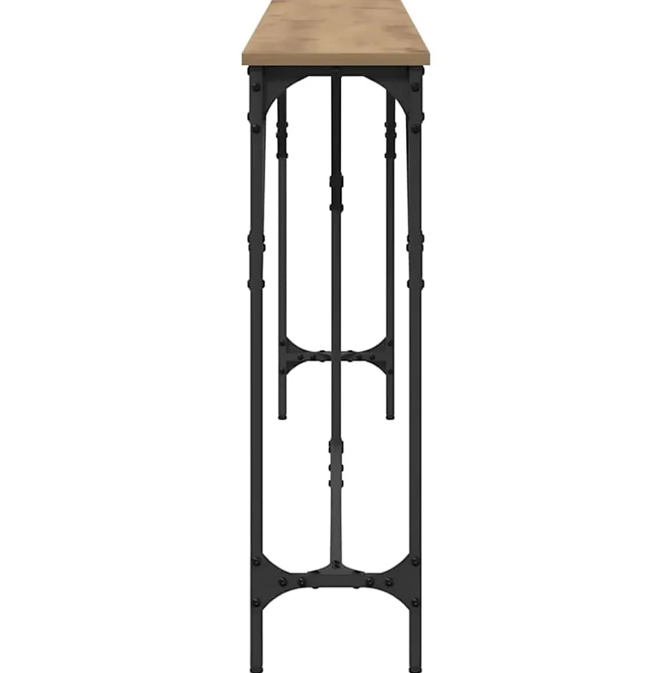 Table console chêne artisanal 180 x 23 x 75 cm vidaXL