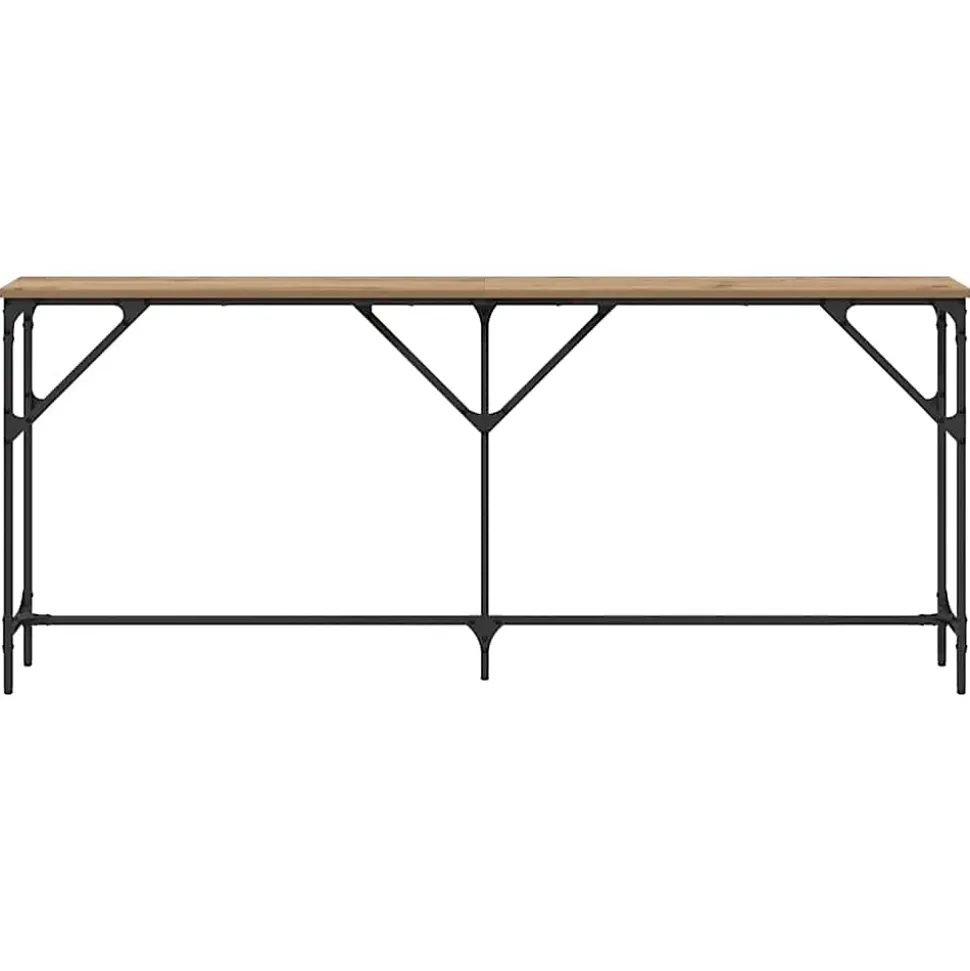Table console chêne artisanal 180 x 23 x 75 cm vidaXL