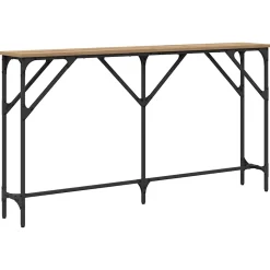 Table console chêne artisanal 140 x 23 x 75 cm vidaXL