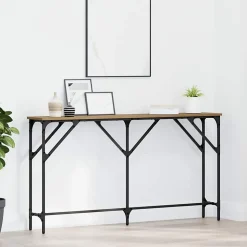 Table console chêne artisanal 140 x 23 x 75 cm vidaXL