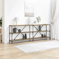 Table console Chêne artisan 200 x 30 x 75 cm Bois d'ingénierie vidaXL