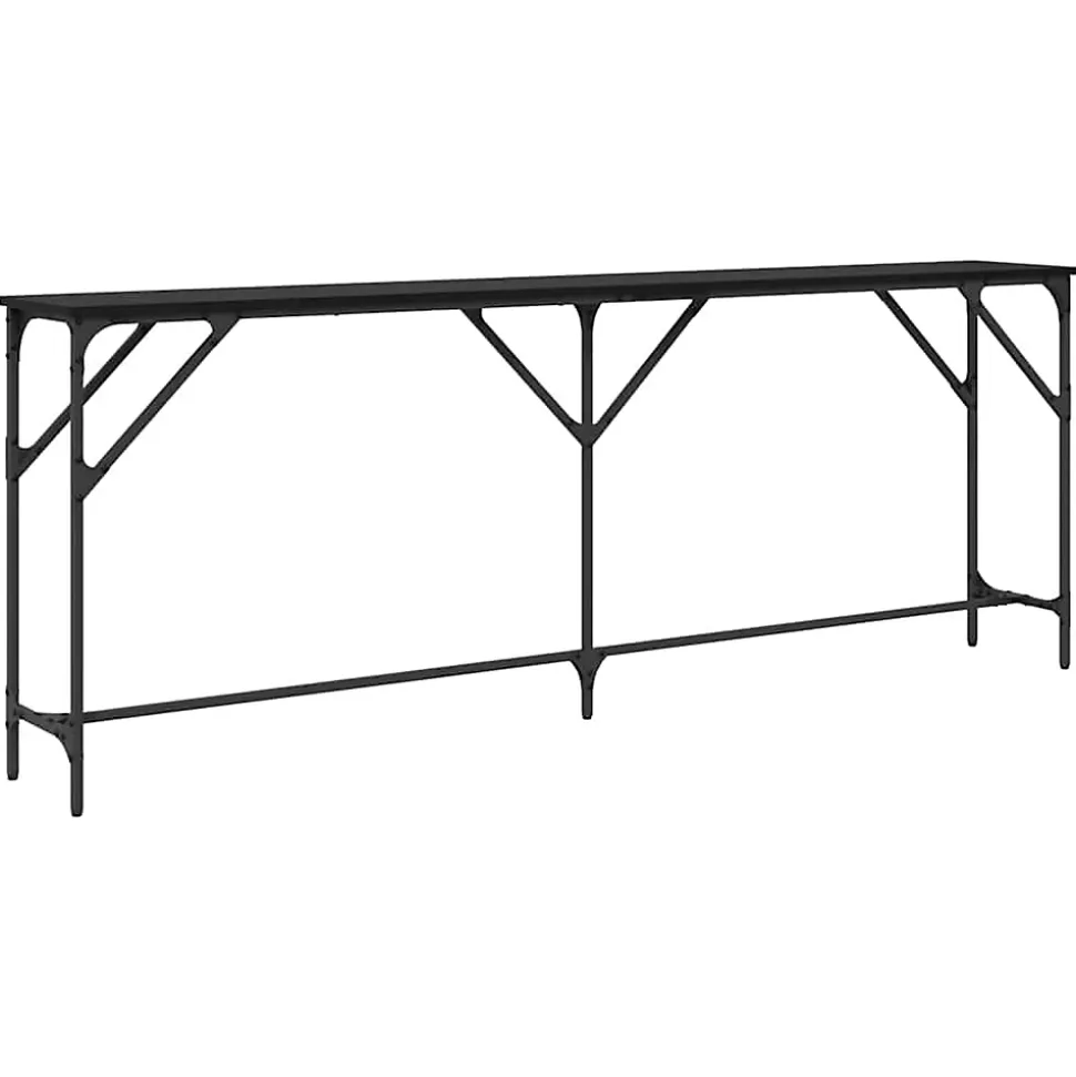 Table console Chêne noir 200 x 29 x 75 cm vidaXL