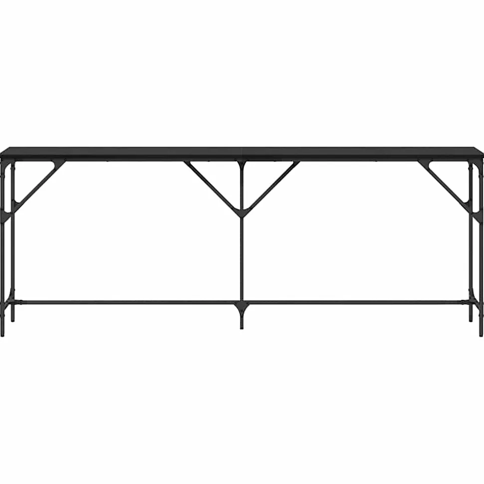Table console Chêne noir 200 x 29 x 75 cm vidaXL
