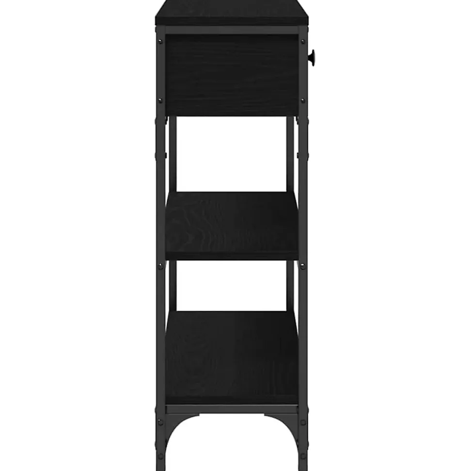 Table console Chêne noir 72,5 x 25 x 75 cm Bois d'ingénierie vidaXL