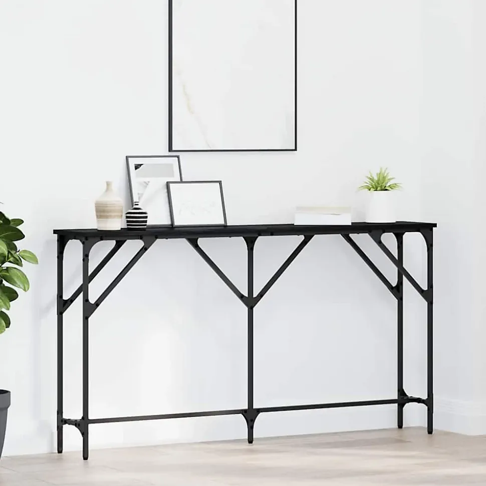 Table console Chêne noir 140 x 23 x 75 cm vidaXL