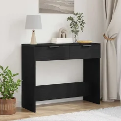 Table console Chêne noir 30 x 36 x 75 cm Bois d'ingénierie vidaXL