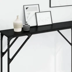 Table console Chêne noir 180 x 23 x 75 cm vidaXL