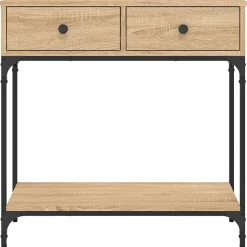 Table console chêne sonoma 75x34,5x75 cm bois d'ingénierie vidaXL